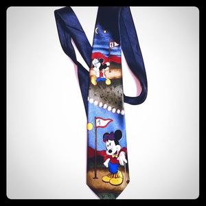 Mickey Mouse Tie with Mickey Golfing